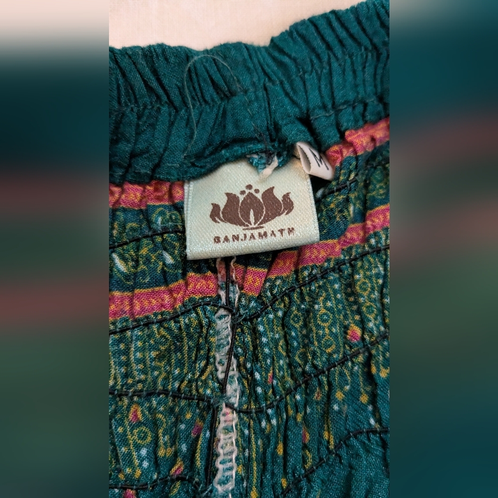 Bohemian Peacock Print Pants - Picture 3 of 3